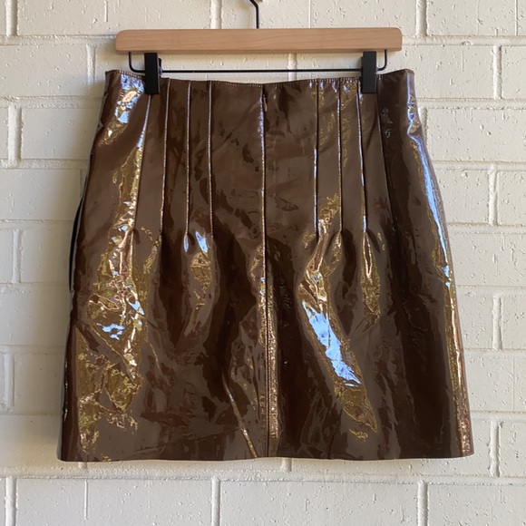 NWT Nina Ricci Patent Leather Mini Skirt - Picture 3 of 8
